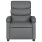 vidaXL Sillón reclinable eléctrico de cuero sintético gris vidaXL Sillón reclinable eléctrico de cuero sintético gris