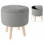 Home&Styling Taburete con almacenaje gris claro Ø35x40 cm Home&Styling Taburete con almacenaje gris claro Ø35x40 cm