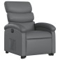 vidaXL Sillón reclinable elevable eléctrico de cuero sintético gris