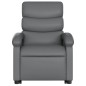 vidaXL Sillón reclinable elevable eléctrico de cuero sintético gris