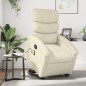 vidaXL Sillón de masaje elevable eléctrico cuero sintético crema vidaXL Sillón de masaje elevable eléctrico cuero sintético crema