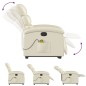vidaXL Sillón de masaje elevable eléctrico cuero sintético crema vidaXL Sillón de masaje elevable eléctrico cuero sintético crema
