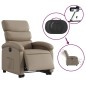 vidaXL Sillón elevable eléctrico cuero artificial capuchino vidaXL Sillón elevable eléctrico cuero artificial capuchino