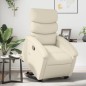 vidaXL Sillón reclinable elevable cuero artificial color crema vidaXL Sillón reclinable elevable cuero artificial color crema