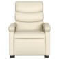 vidaXL Sillón reclinable elevable cuero artificial color crema vidaXL Sillón reclinable elevable cuero artificial color crema