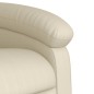 vidaXL Sillón reclinable elevable cuero artificial color crema vidaXL Sillón reclinable elevable cuero artificial color crema