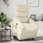 vidaXL Sillón reclinable de masaje de pie cuero artificial color crema vidaXL Sillón reclinable de masaje de pie cuero artificial color crema