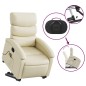 vidaXL Sillón reclinable de masaje de pie cuero artificial color crema vidaXL Sillón reclinable de masaje de pie cuero artificial color crema