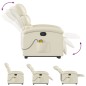 vidaXL Sillón reclinable de masaje de pie cuero artificial color crema vidaXL Sillón reclinable de masaje de pie cuero artificial color crema
