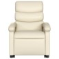 vidaXL Sillón reclinable de masaje de pie cuero artificial color crema vidaXL Sillón reclinable de masaje de pie cuero artificial color crema