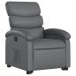 vidaXL Sillón reclinable elevable cuero artificial gris vidaXL Sillón reclinable elevable cuero artificial gris