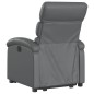 vidaXL Sillón reclinable elevable cuero artificial gris vidaXL Sillón reclinable elevable cuero artificial gris