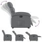 vidaXL Sillón reclinable elevable cuero artificial gris vidaXL Sillón reclinable elevable cuero artificial gris