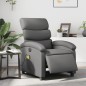 vidaXL Sillón de masaje reclinable eléctrico cuero sintético gris vidaXL Sillón de masaje reclinable eléctrico cuero sintético gris