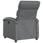 vidaXL Sillón de masaje reclinable eléctrico cuero sintético gris vidaXL Sillón de masaje reclinable eléctrico cuero sintético gris