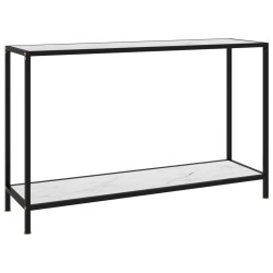 vidaXL Mesa de consola blanco vidrio templado 120x35x75 cm 