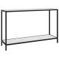 vidaXL Mesa de consola blanco vidrio templado 120x35x75 cm vidaXL Mesa de consola blanco vidrio templado 120x35x75 cm