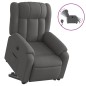 vidaXL Sillón eléctrico reclinable elevable de tela gris oscuro vidaXL Sillón eléctrico reclinable elevable de tela gris oscuro