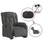 vidaXL Sillón eléctrico reclinable elevable de tela gris oscuro vidaXL Sillón eléctrico reclinable elevable de tela gris oscuro