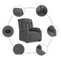 vidaXL Sillón eléctrico reclinable elevable de tela gris oscuro vidaXL Sillón eléctrico reclinable elevable de tela gris oscuro