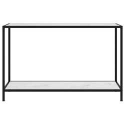 vidaXL Mesa de consola blanco vidrio templado 120x35x75 cm 