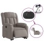 vidaXL Sillón eléctrico reclinable elevable de tela gris taupe vidaXL Sillón eléctrico reclinable elevable de tela gris taupe