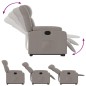 vidaXL Sillón eléctrico reclinable elevable de tela gris taupe vidaXL Sillón eléctrico reclinable elevable de tela gris taupe