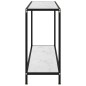 vidaXL Mesa de consola blanco vidrio templado 120x35x75 cm vidaXL Mesa de consola blanco vidrio templado 120x35x75 cm