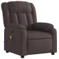 vidaXL Sillón masaje eléctrico reclinable elevable tela marrón oscuro vidaXL Sillón masaje eléctrico reclinable elevable tela marrón oscuro