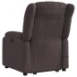 vidaXL Sillón masaje eléctrico reclinable elevable tela marrón oscuro vidaXL Sillón masaje eléctrico reclinable elevable tela marrón oscuro