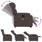 vidaXL Sillón masaje eléctrico reclinable elevable tela marrón oscuro vidaXL Sillón masaje eléctrico reclinable elevable tela marrón oscuro