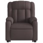 vidaXL Sillón masaje eléctrico reclinable elevable tela marrón oscuro vidaXL Sillón masaje eléctrico reclinable elevable tela marrón oscuro
