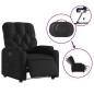 vidaXL Sillón reclinable eléctrico de cuero sintético negro vidaXL Sillón reclinable eléctrico de cuero sintético negro
