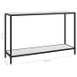 vidaXL Mesa de consola blanco vidrio templado 120x35x75 cm vidaXL Mesa de consola blanco vidrio templado 120x35x75 cm