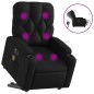 vidaXL Sillón de masaje elevable eléctrico cuero sintético negro vidaXL Sillón de masaje elevable eléctrico cuero sintético negro
