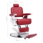vidaXL Silla de peluquería de cuero sintético rojo 68x69x116 cm vidaXL Silla de peluquería de cuero sintético rojo 68x69x116 cm