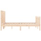 vidaXL Estructura de cama con cabecero madera maciza 140x200 cm