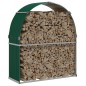 vidaXL Leñero de acero galvanizado verde 120x45x140 cm