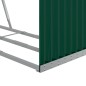 vidaXL Leñero de acero galvanizado verde 120x45x140 cm