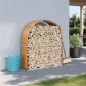 vidaXL Leñero de acero galvanizado marrón claro 120x45x140 cm vidaXL Leñero de acero galvanizado marrón claro 120x45x140 cm