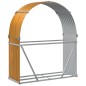 vidaXL Leñero de acero galvanizado marrón claro 120x45x140 cm vidaXL Leñero de acero galvanizado marrón claro 120x45x140 cm