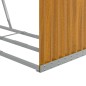 vidaXL Leñero de acero galvanizado marrón claro 120x45x140 cm vidaXL Leñero de acero galvanizado marrón claro 120x45x140 cm