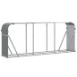 vidaXL Leñero de acero galvanizado gris claro 234x45x100 cm vidaXL Leñero de acero galvanizado gris claro 234x45x100 cm