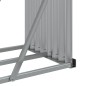 vidaXL Leñero de acero galvanizado gris claro 234x45x100 cm vidaXL Leñero de acero galvanizado gris claro 234x45x100 cm