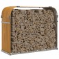 vidaXL Leñero de acero galvanizado marrón claro 120x45x100 cm vidaXL Leñero de acero galvanizado marrón claro 120x45x100 cm