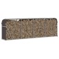 vidaXL Leñero de acero galvanizado marrón 300x45x100 cm