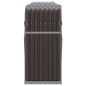 vidaXL Leñero de acero galvanizado marrón 300x45x100 cm