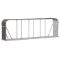 vidaXL Leñero de acero galvanizado marrón 300x45x100 cm