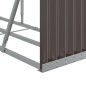 vidaXL Leñero de acero galvanizado marrón 300x45x100 cm