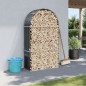vidaXL Leñero de acero galvanizado gris antracita 120x45x210 cm vidaXL Leñero de acero galvanizado gris antracita 120x45x210 cm
